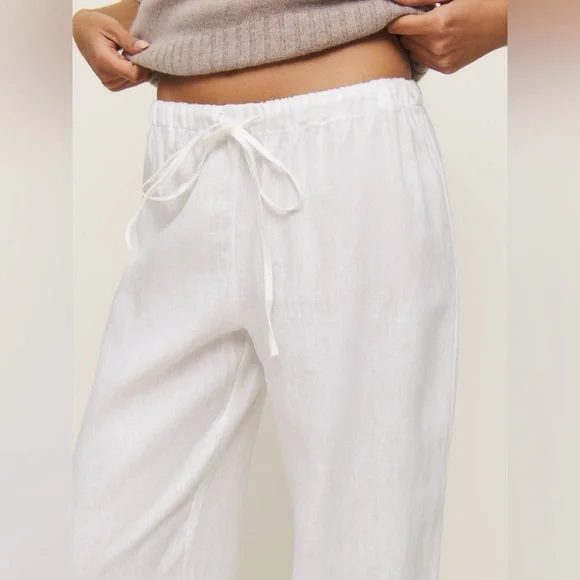 Reformation Olina Linen Pant In White, brand new, never worn, no flaws. - Picture 9 of 16